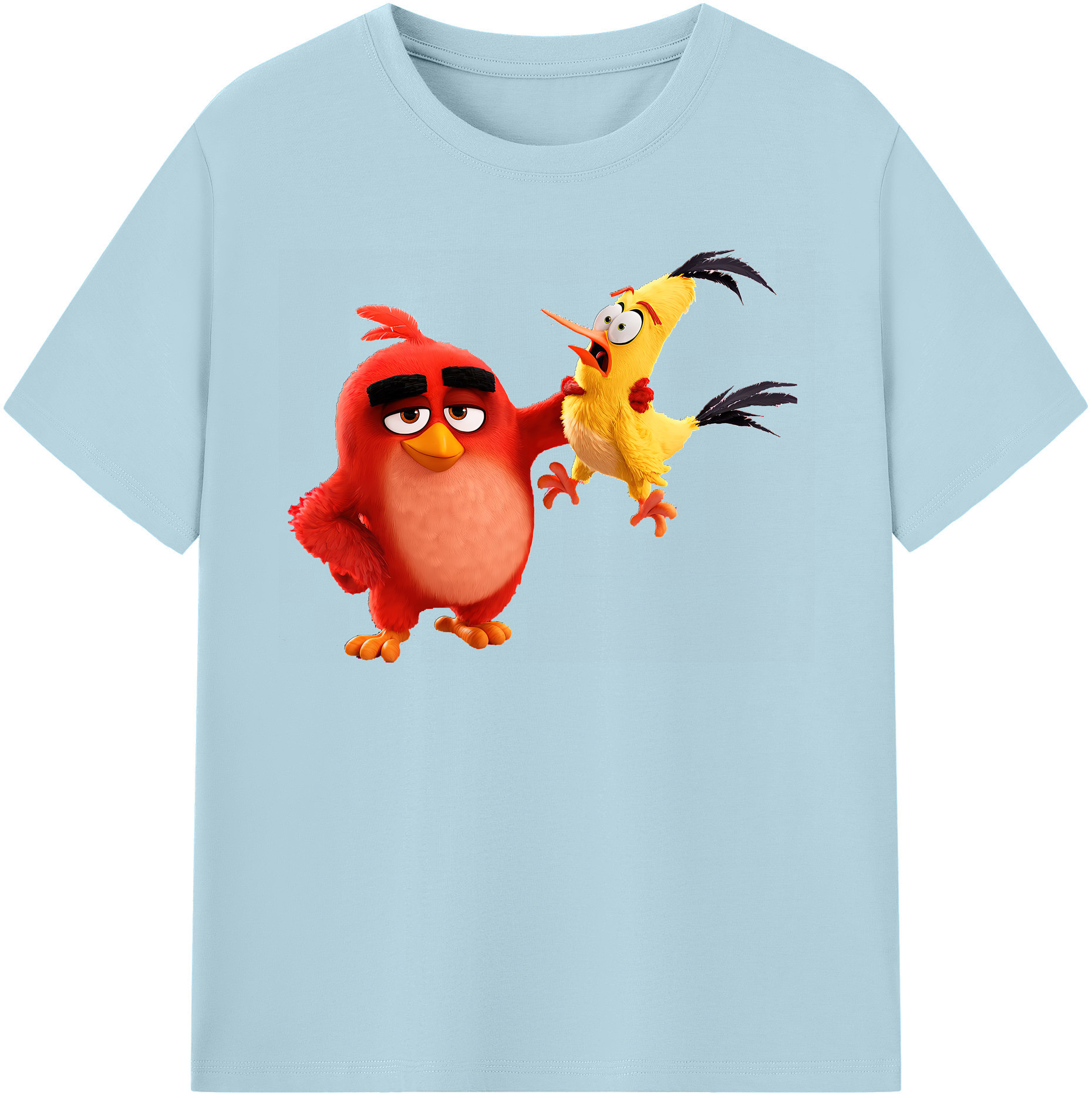 （画像用） Angry Birds アングリーバード 綿100％半袖Tシャツ（フロントプリント）